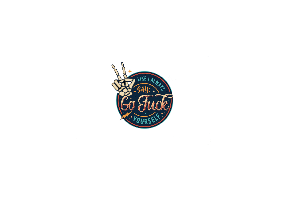 Funny Skeleton Hand Throw Pillow | Like I Always Say Go F*ck Yourself Sarcastic Decorative Pillow | Snarky Adult Humor Gift