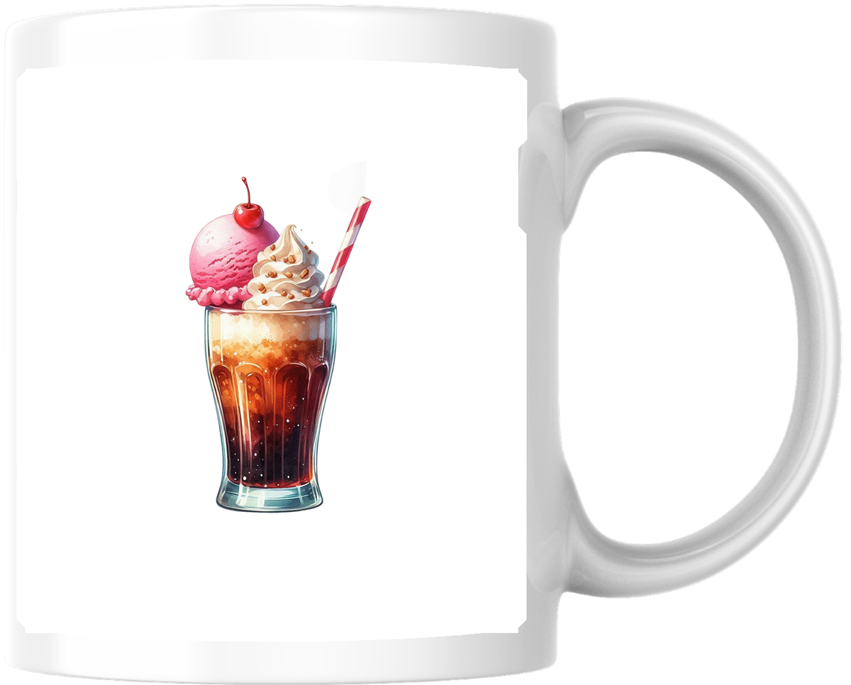 Ice Cream Soda Float Mug | Retro Cherry Sundae Coffee Mug | Dessert Lover Gift