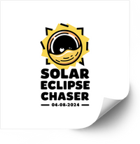 Thumbnail for Solar Eclipse Chaser 2024 Sticker | Retro Astronomy Vinyl Decal