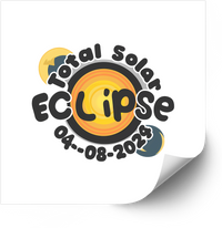 Thumbnail for Total Solar Eclipse April 2024 Sticker | Retro Astronomy Event Vinyl Decal