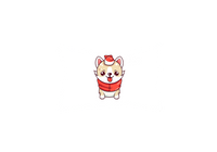 Thumbnail for Kawaii Corgi Throw Pillow | Cute Puppy Red Scarf Decorative Pillow | Kids Room Gift