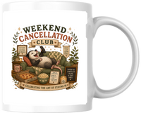 Thumbnail for Weekend Cancellation Club Mug | Funny Lazy Sloth Coffee Mug | Cozy Homebody Gift