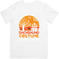 Thumbnail for Just A Girl Who Loves Dachshund Halloween T-Shirt | Spooky Sunset Graphic Tee | Dog Lover Fall Gift