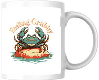 Thumbnail for Feeling Crabby Mug | Funny Grumpy Crab Coffee Mug | Beach Humor Gift