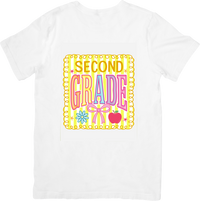 Thumbnail for Second Grade Apple T-Shirt | Cute Back to School Graphic Tee | Student Teacher Gift