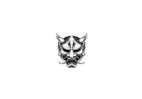 Thumbnail for Japanese Hannya Mask Throw Pillow | Black & White Oni Demon Decorative Pillow | Gothic Decor Gift