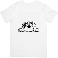 Thumbnail for Peeking Puppy T-Shirt | Cute Spotted Dog Cartoon Graphic Tee | Dog Lover Gift