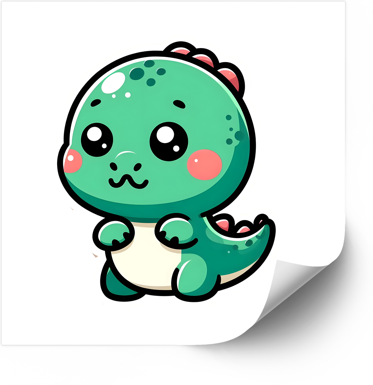 Baby Dinosaur Kawaii Sticker | Cute Kawaii T-Rex Vinyl Decal