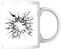 Thumbnail for Broken Glass Mug | Funny Shattered Cracked Coffee Mug | Novelty Prank Gift