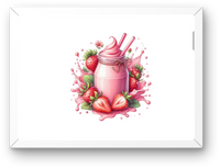 Thumbnail for Strawberry Milkshake Wall Art | Watercolor Pink Smoothie Splash Print | Kitchen Foodie Gift