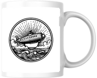 Thumbnail for Vintage Submarine Mug | Retro Nautical Ocean Waves Coffee Mug | Sailor Adventure Gift