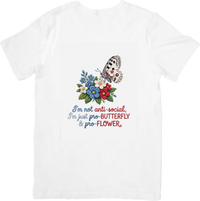 Thumbnail for Pro Butterfly Pro Flower T-Shirt | Floral Boho Easter Nature Graphic Tee | Garden Lover Gift