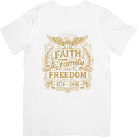 Thumbnail for Faith Family And Freedom Eagle T-Shirt | Patriotic Christian Vintage Graphic Tee | Americana Gift