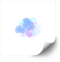 Thumbnail for Watercolor Cloud Blue Purple Sticker | Boho Dreamy Abstract Vinyl Decal