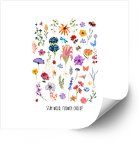 Thumbnail for Stay Wild Flower Child Wildflower Sticker | Boho Floral Botanical Vinyl Decal