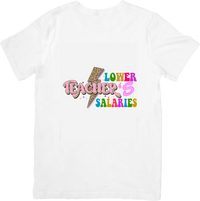 Thumbnail for Lower Teachers Salaries Funny T-Shirt | Retro Groovy Educator Christmas Graphic Tee | Teacher Gift