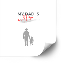 Thumbnail for My Dad Is A Hero Father And Child Silhouette Sticker | Heartfelt Fathers Day Vinyl Decal | Dad Gift