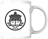 Thumbnail for Cruise Ship Icon Mug | Minimalist Line Art Coffee Mug | Travel Cruise Lover Gift
