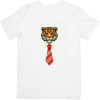 Thumbnail for Tiger In A Necktie T-Shirt | Funny Vintage Animal Graphic Tee | Office Humor Gift