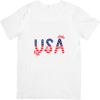 Thumbnail for USA Patriotic Fireworks T-Shirt | American Flag Letters Fourth of July Graphic Tee | Independence Day Gift