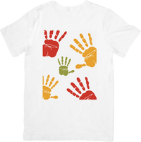 Thumbnail for Colorful Handprints T-Shirt | Retro Easter Spring Hand Art Graphic Tee | Creative Unisex Gift