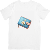 Thumbnail for Daisy Denim Wallet T-Shirt | Cute Blue Purse Graphic Tee | Boho Spring Gift