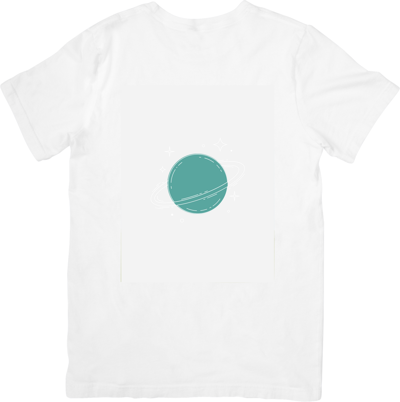 Planet Circle T-Shirt | Minimalist Boho Christmas Space Graphic Tee | Holiday Science Lover Gift