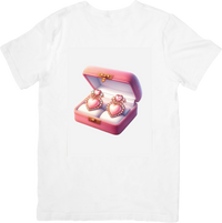 Thumbnail for Pink Pearl Heart Earrings T-Shirt | Cute Jewelry Box Graphic Tee | Girly Valentine Gift