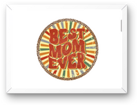 Thumbnail for Best Mom Ever Wall Art | Retro Sunburst Leopard Print | Mother's Day Gift