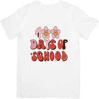 Thumbnail for 100 Days Of School T-Shirt | Cute Retro Floral Graphic Tee | Student Teacher Gift