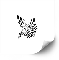 Thumbnail for Checkered Rock Hand Explosion Sticker | Y2K Black White Music Halloween Vinyl Decal | Rocker Gift