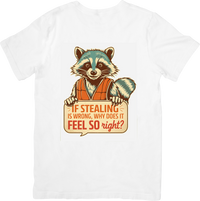 Thumbnail for Raccoon If Stealing Is Wrong T-Shirt | Funny Retro Animal Graphic Tee