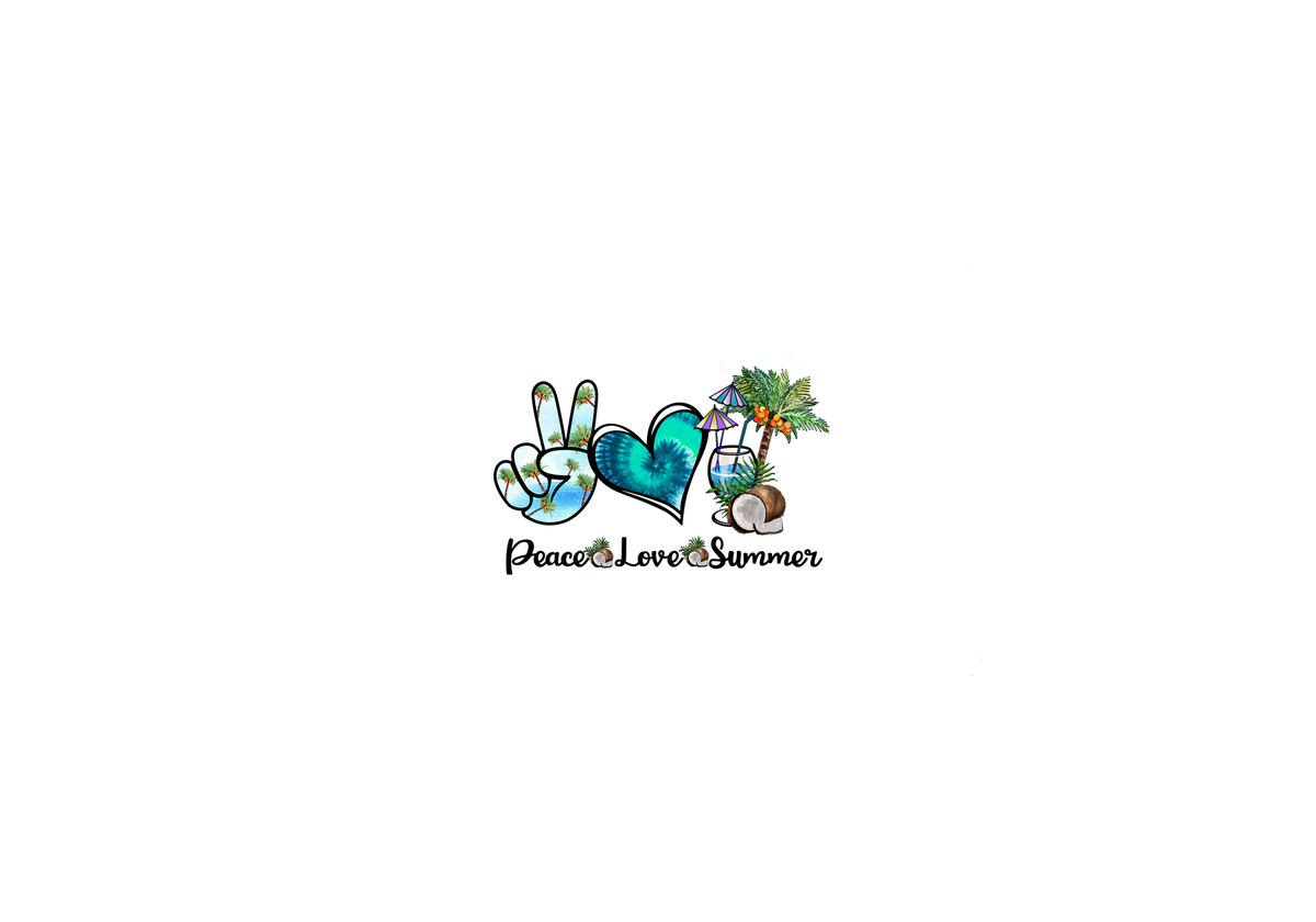 Peace Love Summer Throw Pillow | Tie-Dye Tropical Beach Decorative Pillow | Summer Decor Gift