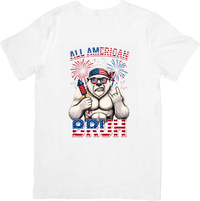 Thumbnail for All American Bruh Fourth Of July T-Shirt | Patriotic Funny Graphic Tee | Independence Day Gift