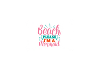 Thumbnail for Beach Please I'm A Mermaid Throw Pillow | Cute Summer Quote Decorative Pillow | Beach Lover Gift