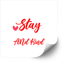 Thumbnail for Stay And Be Kind Heart Sticker | Minimalist Valentines Day Inspirational Vinyl Decal | Gift Add-On