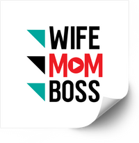 Thumbnail for Wife Mom Boss Sticker | Minimalist Bold Typography Vinyl Decal