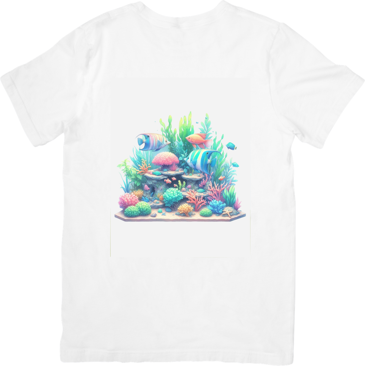 Pastel Coral Reef T-Shirt | Colorful Underwater Aquarium Graphic Tee | Ocean Lover Gift