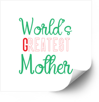 Thumbnail for World's Greatest Mother Sticker | Cute Script Typography Vinyl Decal