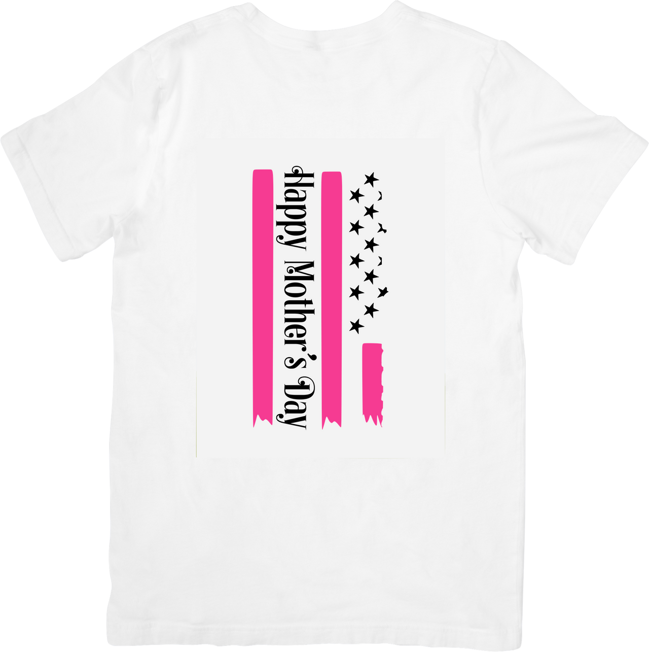 Happy Mothers Day Flag T-Shirt | Patriotic Pink Mothers Day Graphic Tee | Mom Appreciation Gift