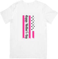 Thumbnail for Happy Mothers Day Flag T-Shirt | Patriotic Pink Mothers Day Graphic Tee | Mom Appreciation Gift