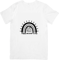 Thumbnail for Happy Mothers Day Boho Rainbow T-Shirt | Minimalist Floral Graphic Tee | Mom Appreciation Gift