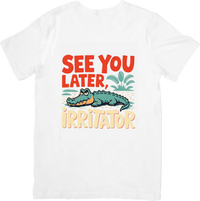 Thumbnail for See You Later Irritator Alligator T-Shirt | Funny Halloween Retro Animal Graphic Tee | Humor Gift