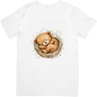 Thumbnail for Sleeping Bear in Nest T-Shirt | Cute Watercolor Cub Graphic Tee | Cozy Animal Lover Gift