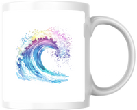 Thumbnail for Rainbow Ocean Wave Mug | Watercolor Surf Splash Coffee Mug | Beach Lover Gift