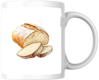 Thumbnail for Fresh Bread Loaf Mug | Watercolor Sliced Sourdough Coffee Mug | Baker Foodie Gift